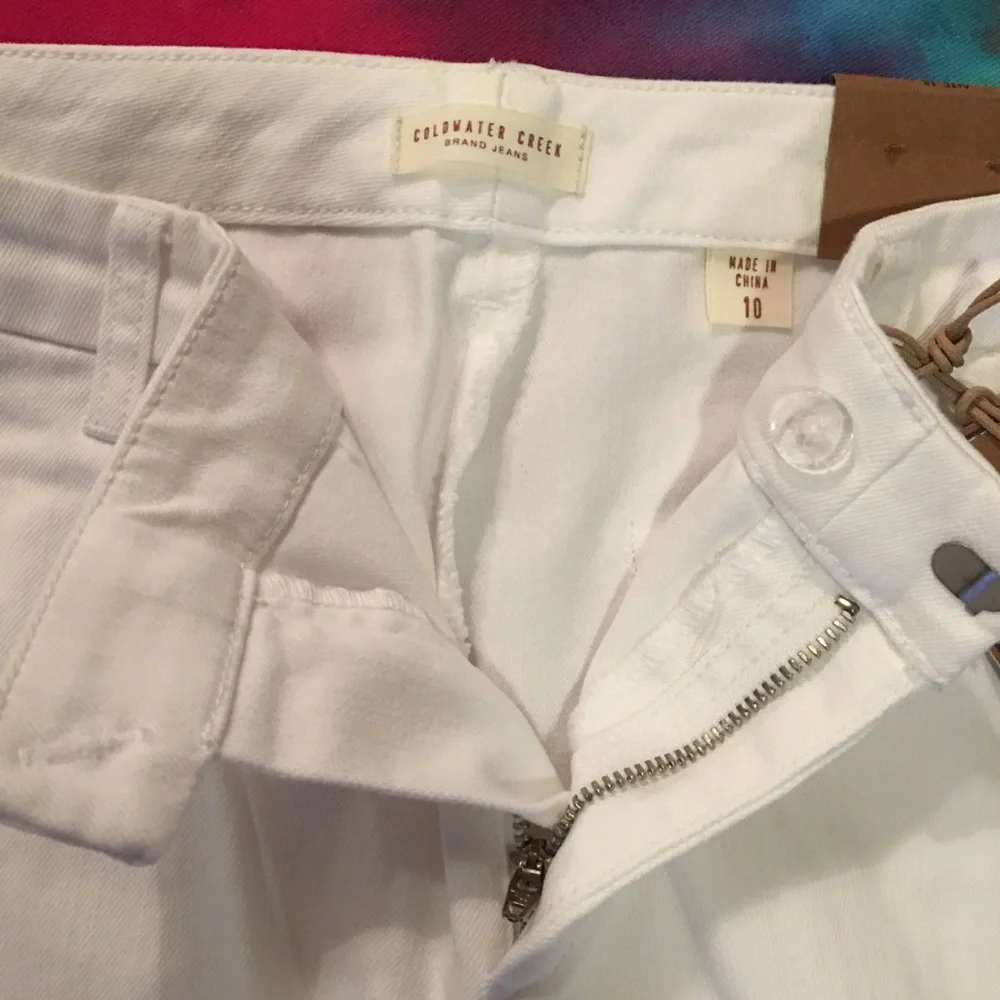 Coldwater Creek White Denim Shorts NWT